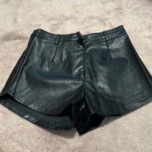 Leather like shorts size 4